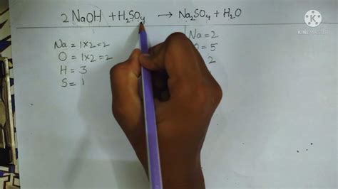 How to balance the chemical equation NaOH+H2SO4=Na2SO4+H2O - YouTube