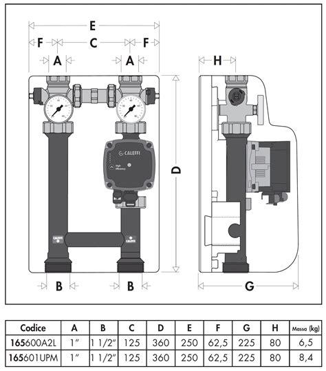 Caleffi 165600A2L Gruppo Di Distribuzione Diretta Per Impianti Di