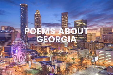 30 Poems About Georgia The Teaching Couple