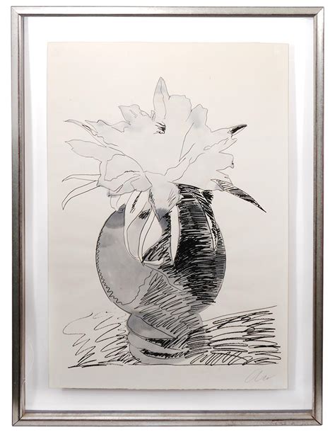 Warhol Andy Andy Warhol Flowers Black White Screenprint Compare