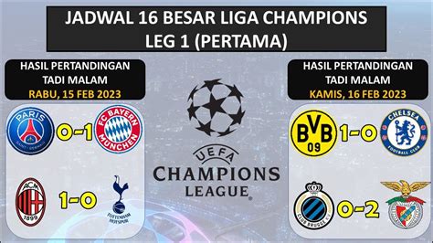 Hasil Liga Champion Tadi Malam 2023 Babak 16 Besar Dortmund Vs