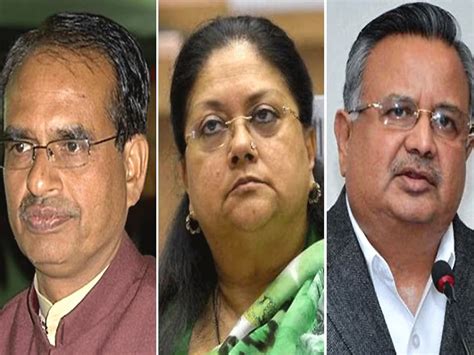 Bjp Cm Face Suspense The Faces Cms Rajasthan Mp Chhattisgarh Bjp Mla