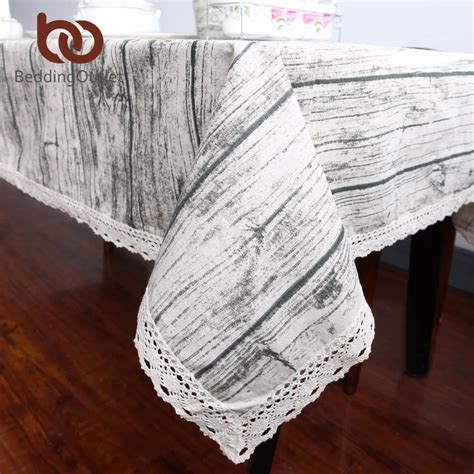 Beddingoutlet Vintage Wood Grain Table Cloth Simulation Patterned