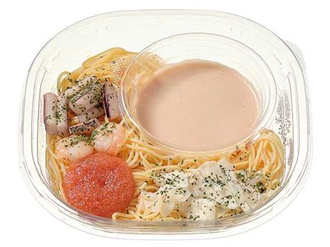 冷製パスタ イカと海老の明太子クリーム【セブンイレブン】美味しい冷製パスタです いぬきちのコンビニ飯