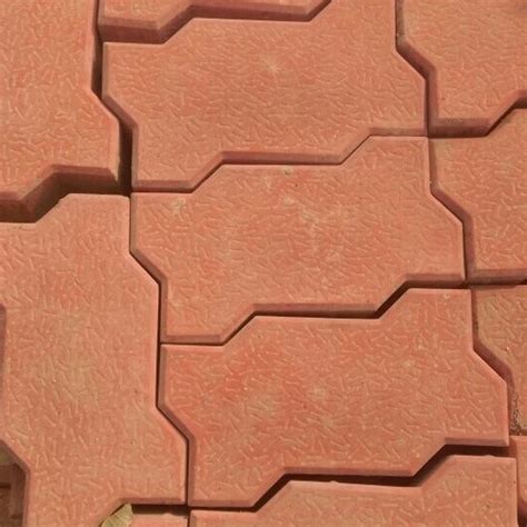 Red Grey Cement Concrete Zig Zag Interlocking Brick At Rs Piece In