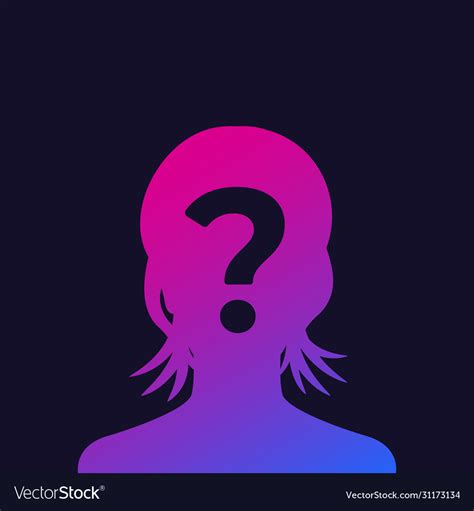 Unknown person female Royalty Free Vector Image