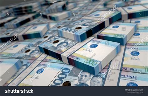 Philippines Money Philippine Peso Money Pack Stock Illustration