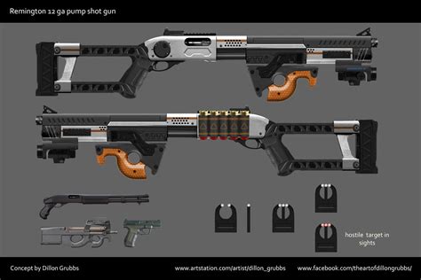 Artstation Shot Gun Sci Fi Dillon Grubbs Sci Fi Rpg Sci Fi