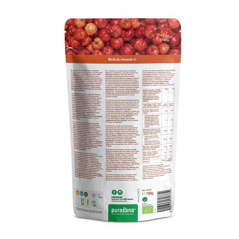 Purasana Acerola Juice Powder 100 Gr Plein Nl