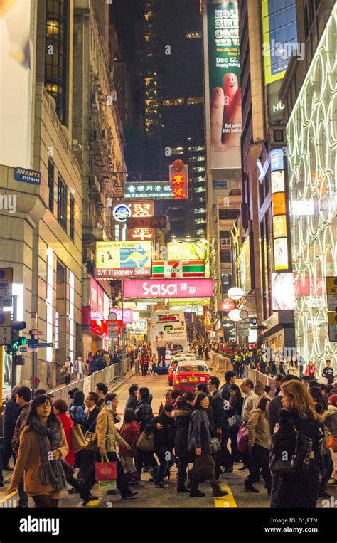 Celebraciones De Navidad En Hong Kong La Zona Alrededor De Lan Kwai