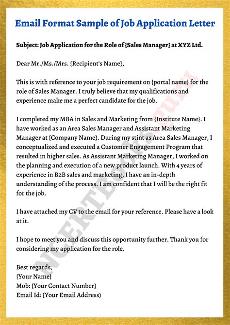 Job Application Letter Format And Samples What To Include In Cover Letter