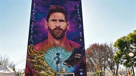 Lionel Messi Ya Tiene Su Mural Gigante En Rosario IMPULSO