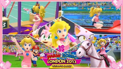 💗 Mario And Sonic At The London 2012 Olympics Games Wii All Events Peach Gameplay 💗 Youtube