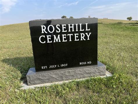 Rosehill Cemetery Em Ross North Dakota Cemit Rio Find A Grave