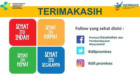 GERMAS Gerakan Amsyarakat Hidup Sehat Dalam Masyarakat Dan Instansi PPT