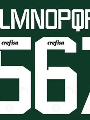 Fonte Tipografia Camisa Palmeiras Puma 2023 Lancamento Compre