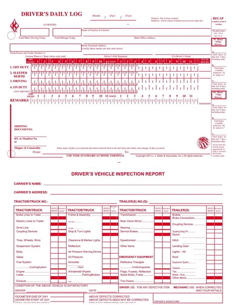 Free Printable Driver S Daily Log Book Templates Excel Pdf Example