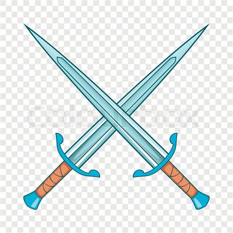 Crossed swords icon. Cartoon ... | Stock vector | Colourbox