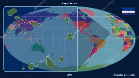 Vista Ampliada Del Contorno De Cabo Verde Con L Neas De Perspectiva
