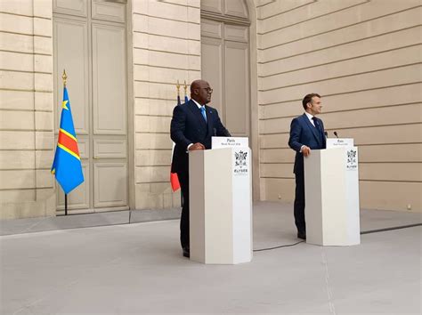 Conférence de presse conjointe Félix Tshisekedi Emmanuel Macron à Paris