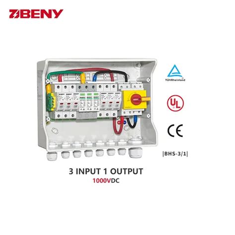 Beny 3 In 1 Out 32a 1000v Ip65 Combiner Box Ce Tuv Ul Dc Combiner Box Pv Module Array Combiner