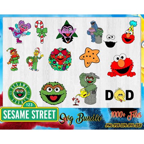 1000 Files Sesame Street Svg Bundle Sesame Street Svg Inspire Uplift