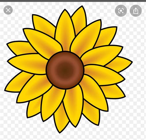 Sunflower Cut Out Template