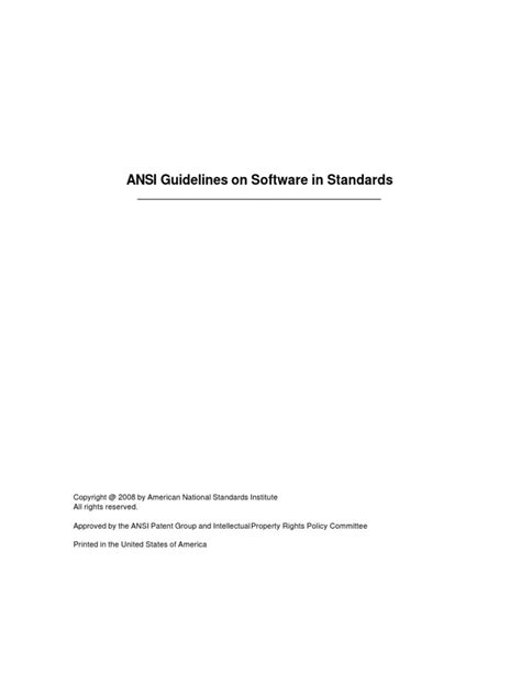 Pdf Ansi Guidelines On Software In Standards Dokumentips