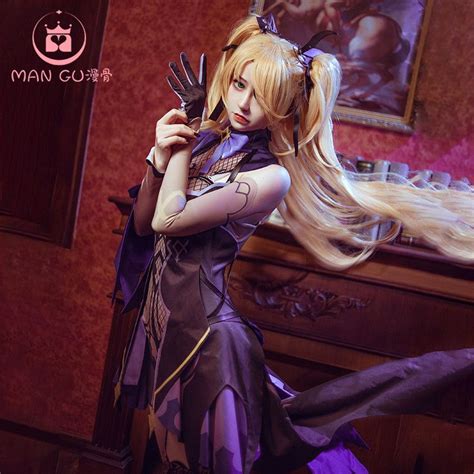 Cos Mart Game Genshin Impact Fischl Cosplay Costume Sweet Gorgeous Uniform Dress Activity Party