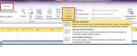 Excel Zeile Fixieren Oder Einfrieren Excel Office Tipps Hot Sex Picture