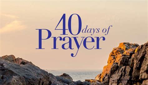 40 Days of Prayer – Church Sermon Series Ideas