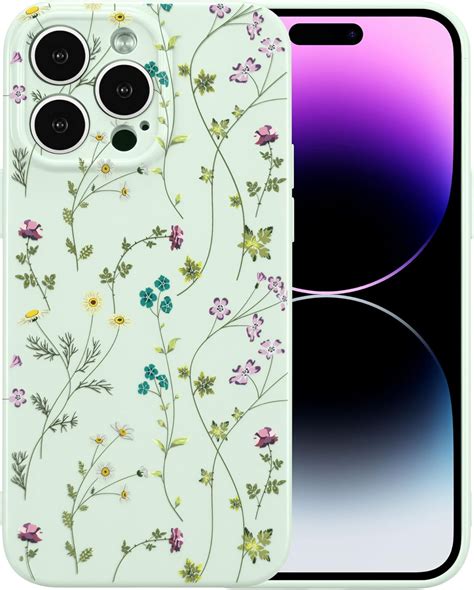 Raleavo Floral Case For Iphone Pro Max Flower Branch Pattern Design