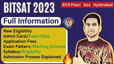 Bitsat Full Information Exam Pattern Eligibility Criteria