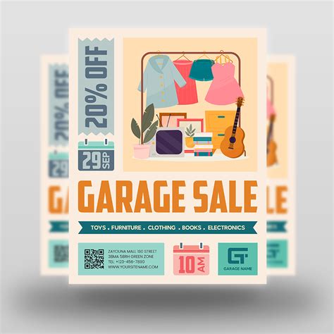 Garage Sales Flyer Template by OWPictures on Dribbble