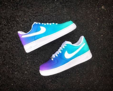 Air Force One X Degraded Blue And Purple Custom By Waleoficial In 2021