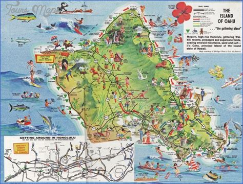 Oahu Map - ToursMaps.com