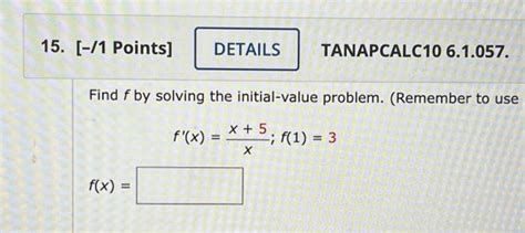 Solved Points Details F X Tanapcalc Find F By Chegg