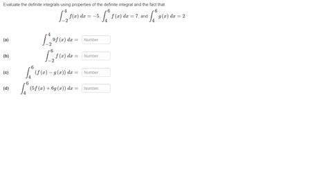 Solved Evaluate The Definite Integrals Using Properties Of