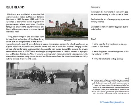 Ellis Island History Thư Viện Tiếng Anh