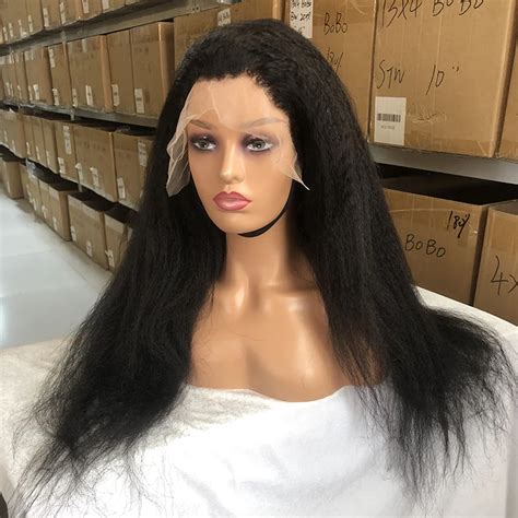 Highknight Kinky Edges Natural Hairline Hd Lace Front Wig Kinky