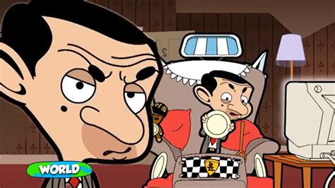 Mr Bean S Race Car Chair Mr Bean Animated Cartoons Mr Bean World