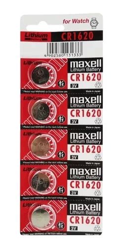 Pilas Maxell Cr1620 3v Litio Tipo Botón Japonesa Pack 5 Uds Cuotas