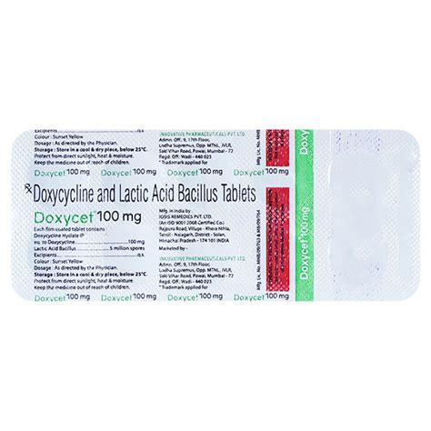 Doxycet 100mg Tablet 10 S Price Uses Side Effects Netmeds