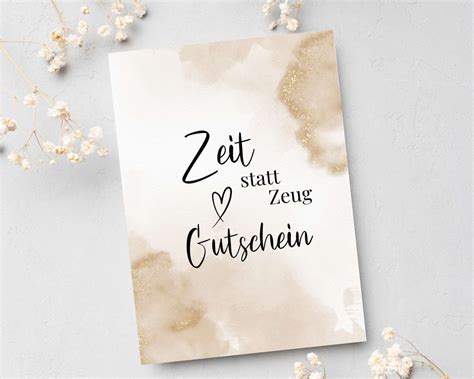 Karte Zeit Statt Zeug Gutschein A Zeit Statt Zeug Gutschein Karte Pdf