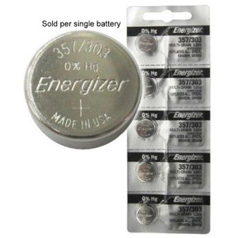 Energizer 357303 Sr44w Sr44sw Epx76 Silver Oxide Multi Drain Watch