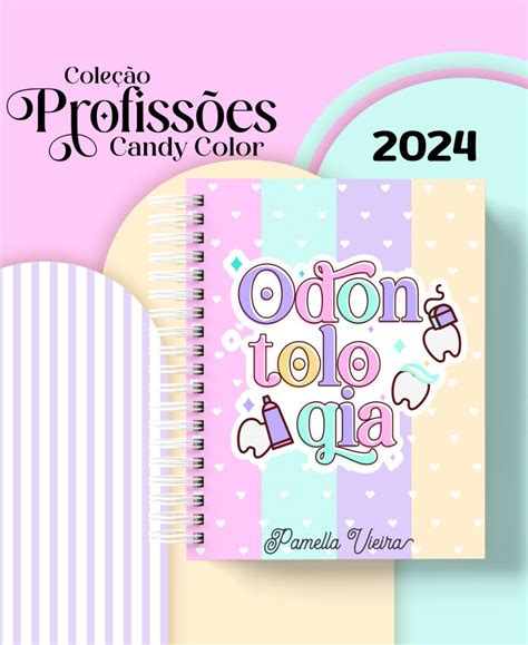 Arquivo Corte Digital Agendas Profissões Candy 2024 2 Elo7