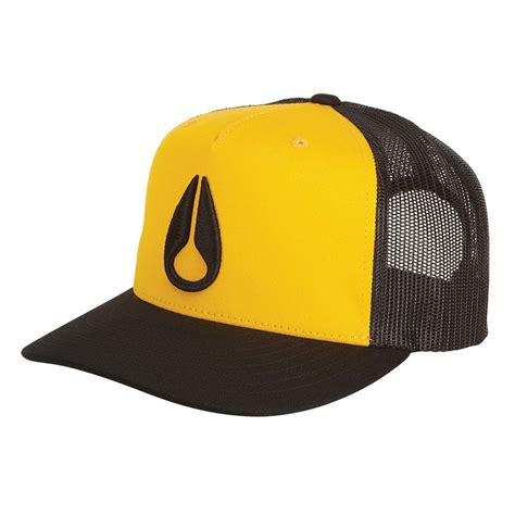 Nixon Deep Down Trucker Hat Yellow Snowboard Zezula