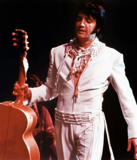 Elvis Presley Wearing The White Pearl Aka Cossack Suit Live On Stage At The International