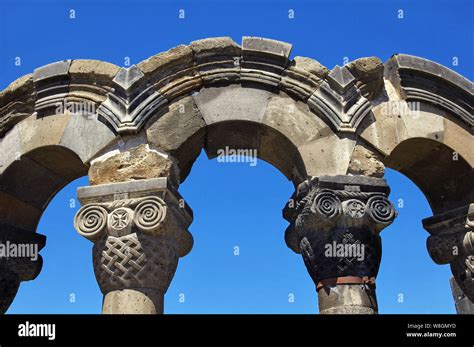 Zvartnots, ruins of ancient temple in Armenia Stock Photo - Alamy