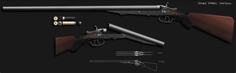 Artstation Double Barrel Shotgun Weapons Concept Design The